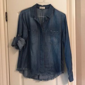 Anthropologie Denim Blouse